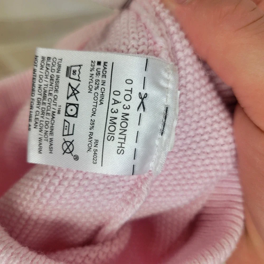 Janie and Jack Knit Dress Bloomers Outfit Pastel Pink Size 0 to 3 Months